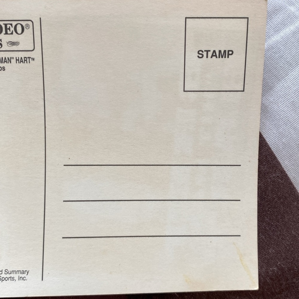 Vintage WWF Superstar Bret 'Hit Man' Hart Postcard - Picture 12 of 17